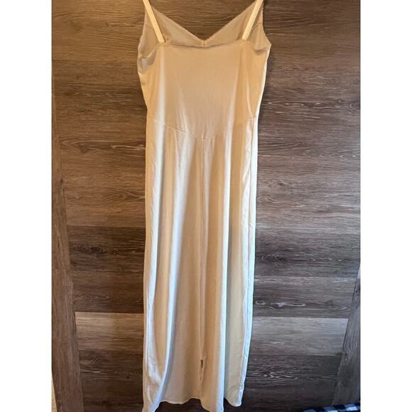Vintage Nightgown Long Ivory Olga Size Medium Satin Slip dress Cottagecore fairy - Picture 3 of 10